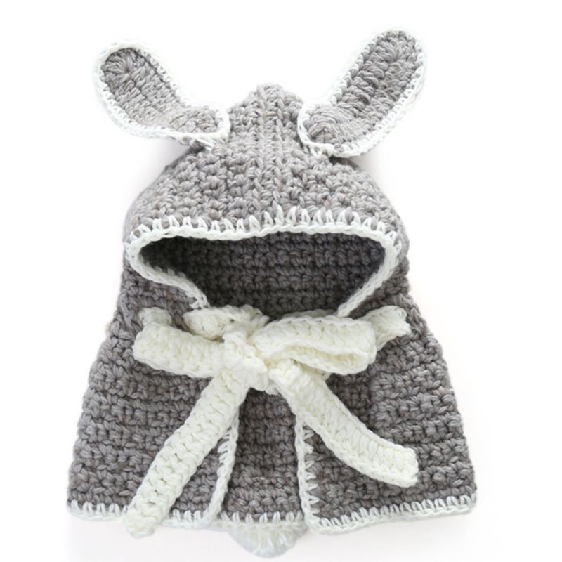 Mũ Dệt Kim Trùm Đầu Kiêm Khăn Choàng Cổ Đan Móc Hình Thú Hoạt Hình Thời Trang Mùa Đông Cho Bé