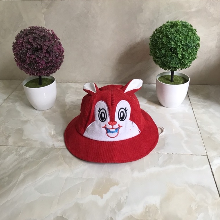 Mũ rộng vành cho bé hình THỎ vải NHUNG mềm êm (Cam kết ảnh thật)_Baby1