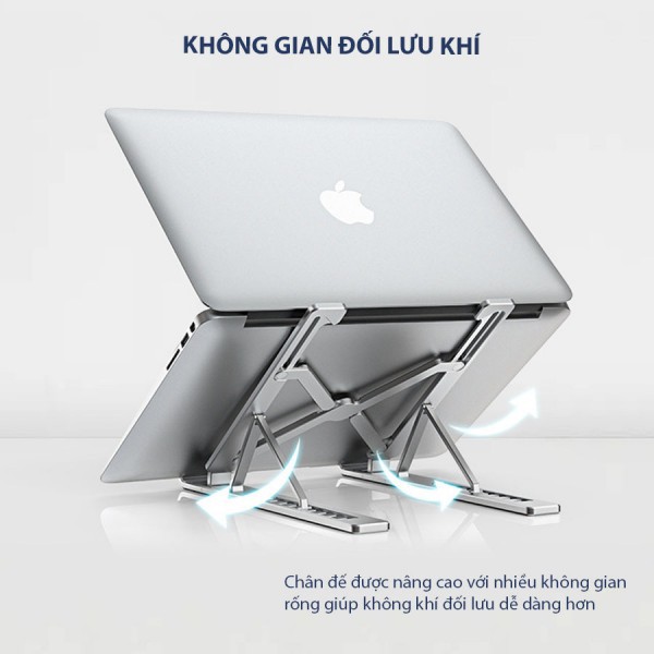 Đế Tản Nhiệt Gập Nhỏ Gọn &Tùy Chỉnh Độ Cao Laptop Stand Nhôm