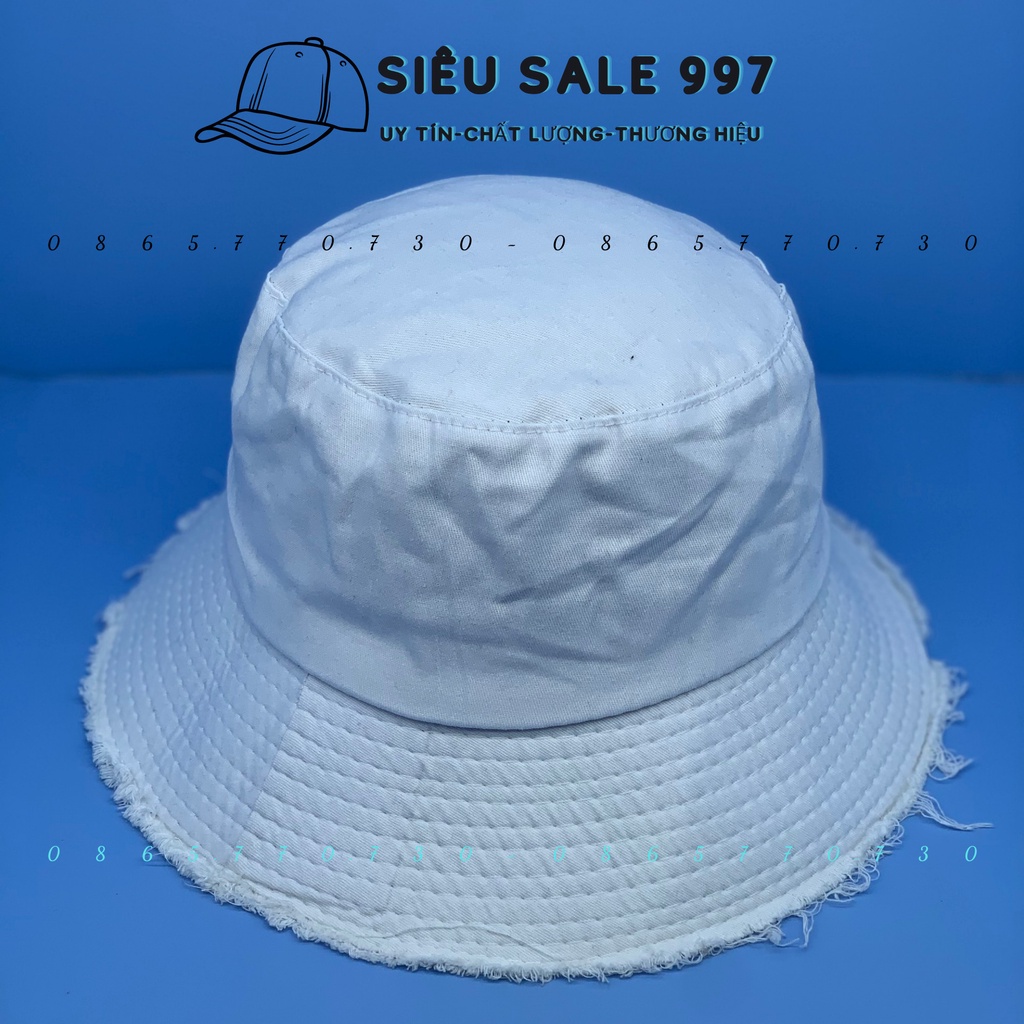 MŨ BUCKET VIỀN RÁCH TUA CÁ TÍNH THỜI TRANG NAM NỮ