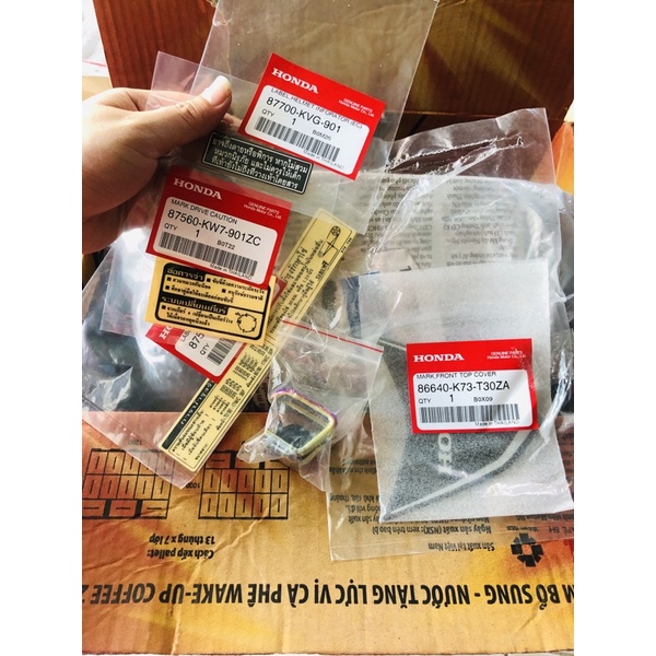 Bộ Tem thông số wave125i 6MIẾNG - HÀNG CHÍNH HÃNG