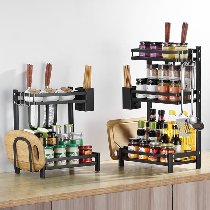 Kệ Để Gia Vị Nhà Bếp Đa Năng 3 Tầng VANDO Phủ Sơn Tĩnh Điện 3 Lớp Bảo Hành Chống Han gỉ  2 Năm | BigBuy360 - bigbuy360.vn