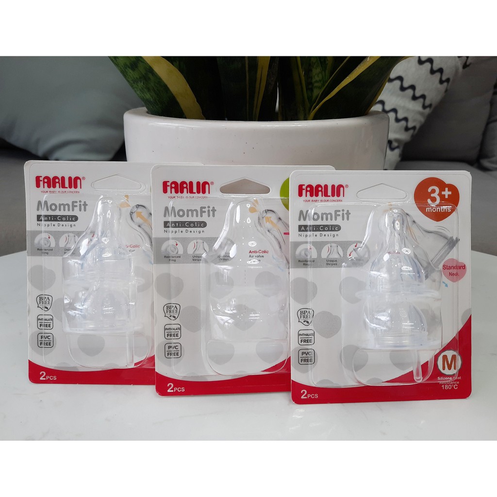 Núm Ty Thay Cho Bình Sữa Cổ Hẹp Farlin