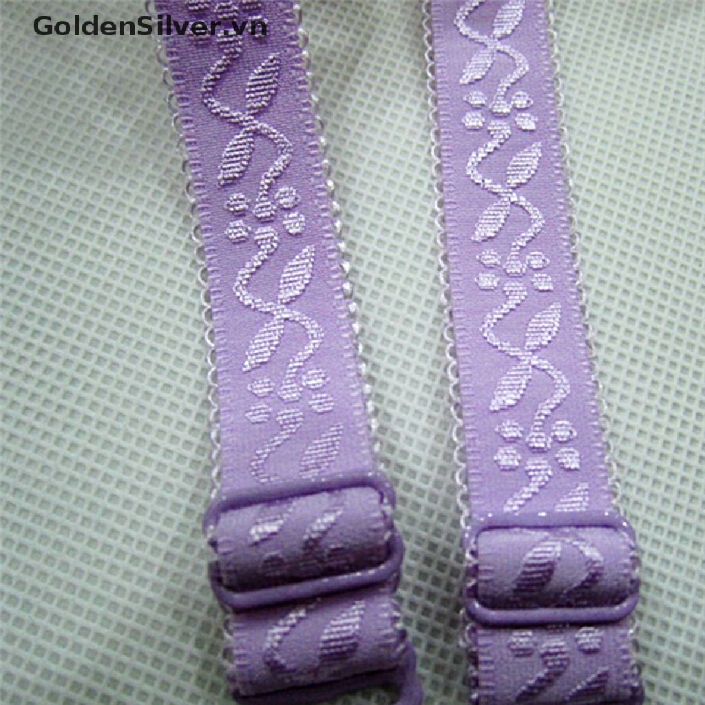 Dây Đeo Áo Ngực Co Giãn Không Trượt Màu Bạc Có Kẹp Điều Chỉnh Được Dành Cho Nữ