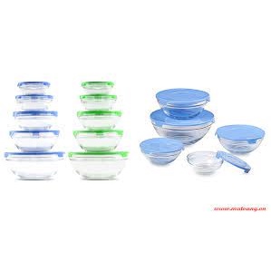 Bộ bát để tủ lạnh thủy tinh 5 chiếc-BỘ 5 THỐ THỦY TINH