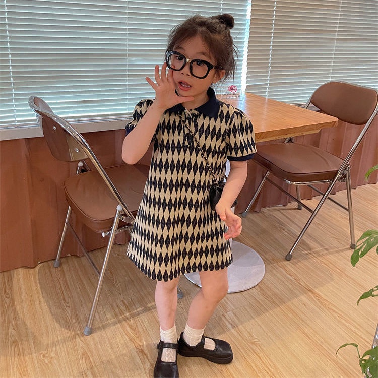 Aiyaya quần áo bé gái váy cotton tinh khiết cho bé gái váy polo phong cách hàn quốc