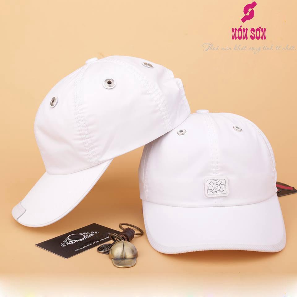 1 Cặp 2 Mũ Lưỡi Trai Nón Sơn Trắng Và Trắng Viền Trắng Logo Vuông Vải Dù Chính Hãng Tem 7 Màu Mới 2022 / Nón K