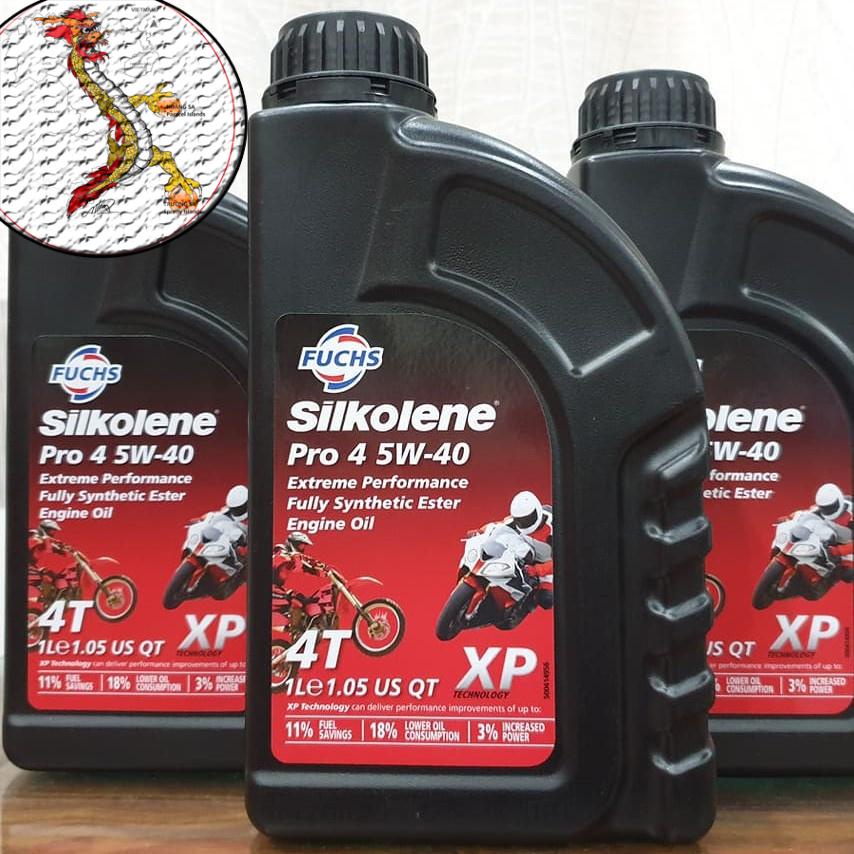 [Giá hủy diệt] Nhớt Fuchs Sikolene Pro 4 XP 5W40 - 10W40, nhớt xe máy xe côn tay fuchs 10W40 hoặc 5W40 SP của phái mạnh