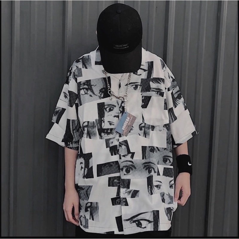 [VIDEO THẬT] Áo sơ mi lụa form rộng tay lở in hình hoạt hình cực chất, chất lụa mềm mịn, thoáng mát, lên form cực chuẩn