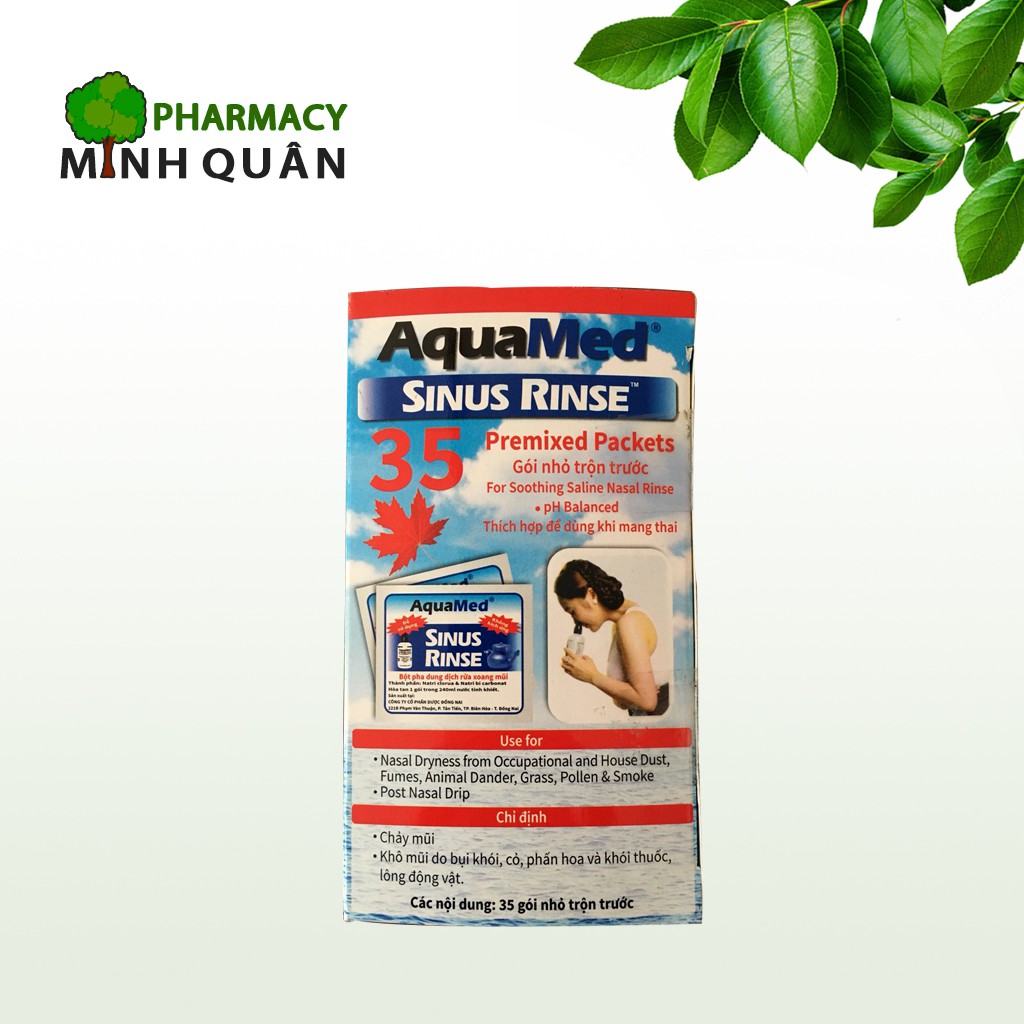 Bình rửa mũi AquaMed Sinus Rinse cho người lớn vệ sinh mũi rửa sạch mũi xoang muối rửa mũi dụng cụ nước rửa mũi