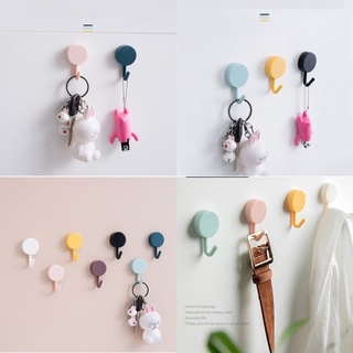 Vỉ 10 Móc Dán Tường PHỐI MÀU Chịu Lực Móc Phơi Quần Áo Treo Tường Đa Năng