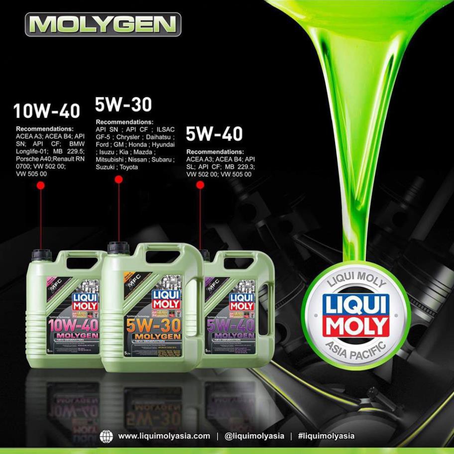 Liqui Moly Molygen 4T 5w40 1L - MOLYGEN NEW GENERATION 5W-40 – Hàng Chính Hãng - Nhớt cao cấp dành cho xe tay ga đời mới