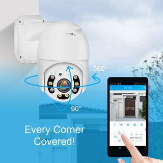 Camera giám sát ngoài trời chống thấm nước POE 3/5MP HD, nguồn điện, xoay 360 độ PTZ