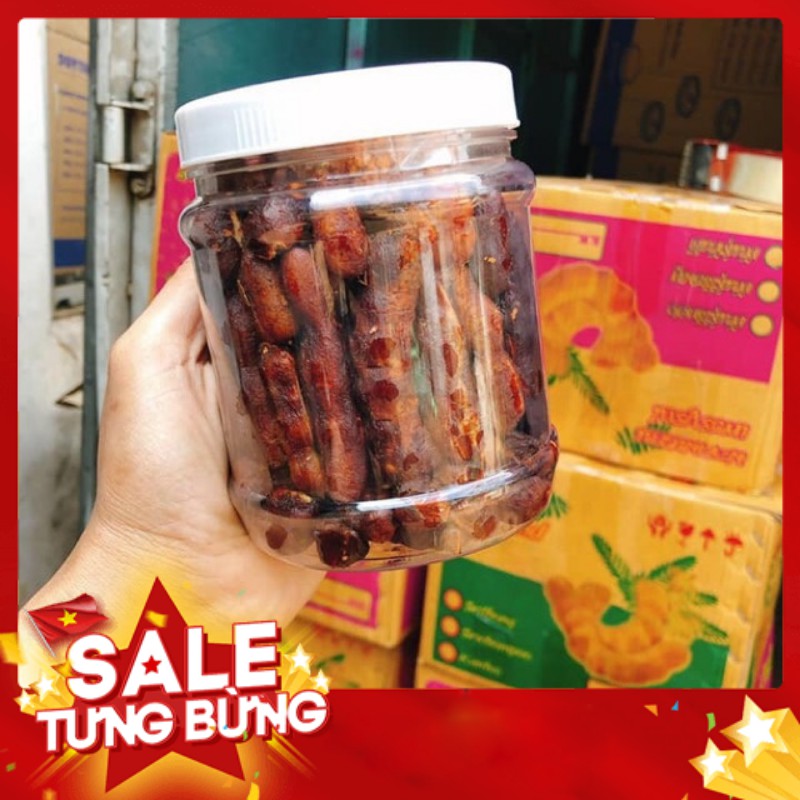 Me Lào - kèm muối ớt đóng hộp 500gr tiện lợi