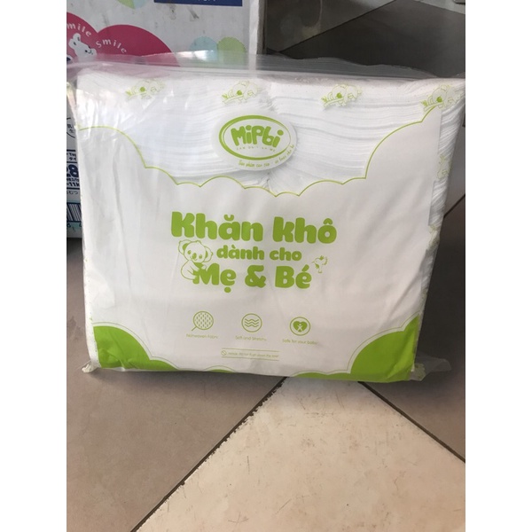 [Rẻ Vô Địch] Khăn khô đa năng Mipbi cho mẹ và bé túi 600g