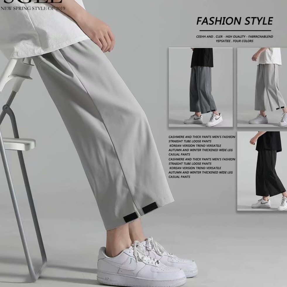 quần lửng thể thao ống rộng thời trang dành cho nam  simple quần ống rộng nam bigsize hàn quốc quần trắng nam from rộng   fashion top quần xuông nam