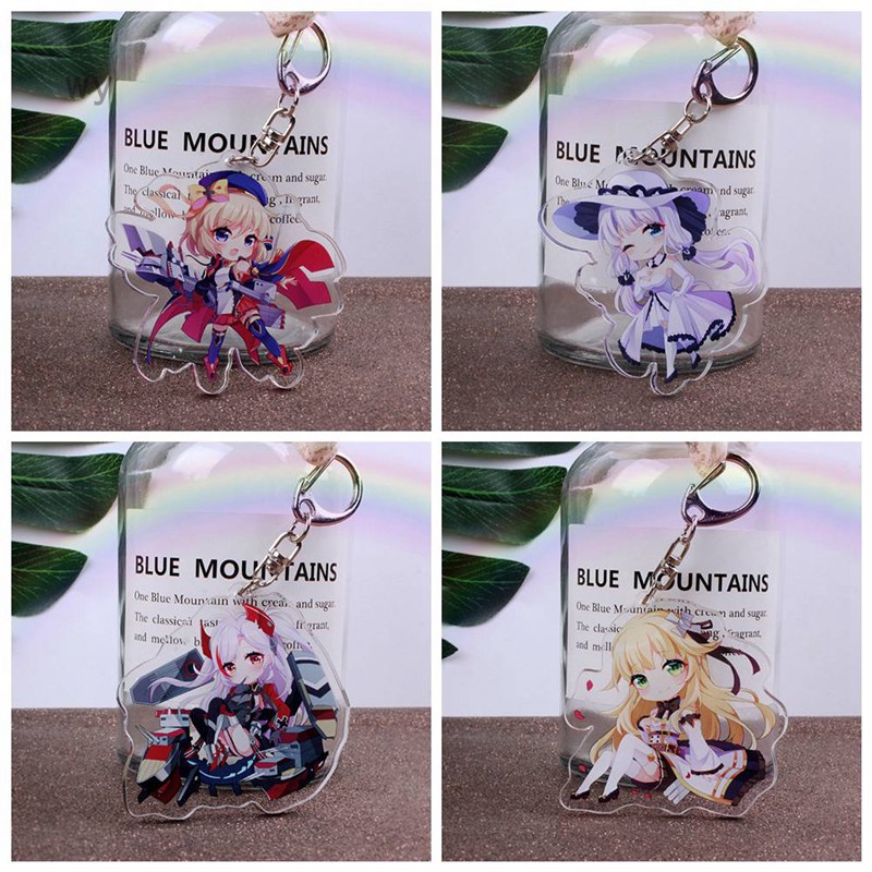 Tokyo Ghoul Keychain Cute Azur Lane Saitama Key Chain Pendant Acrylic Anime Accessories Cartoon Key Ring