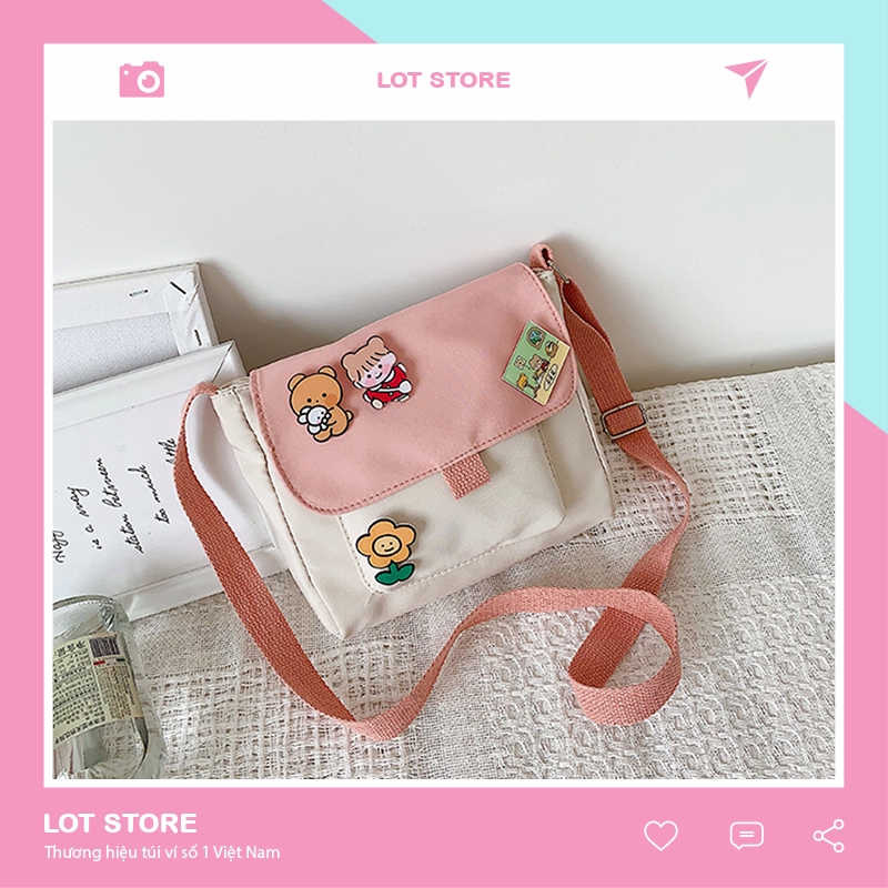 Túi đeo chéo nữ nhiều ngăn đi chơi mini da mềm cá tính giá rẻ LOT STORE 