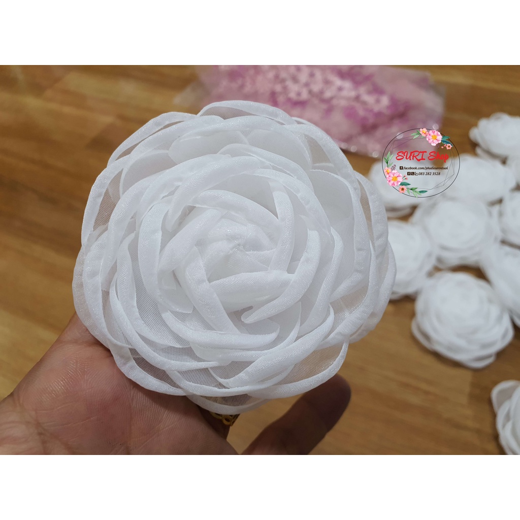 HOA VOAN CÀI ÁO 8cm