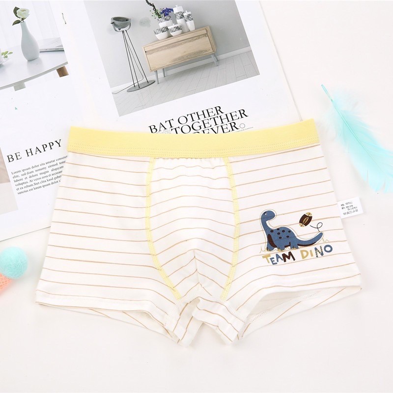 Set 3 Quần Lót Trẻ Em Dạng Đùi Boxer - Mẫu Khủng Long TangMeng