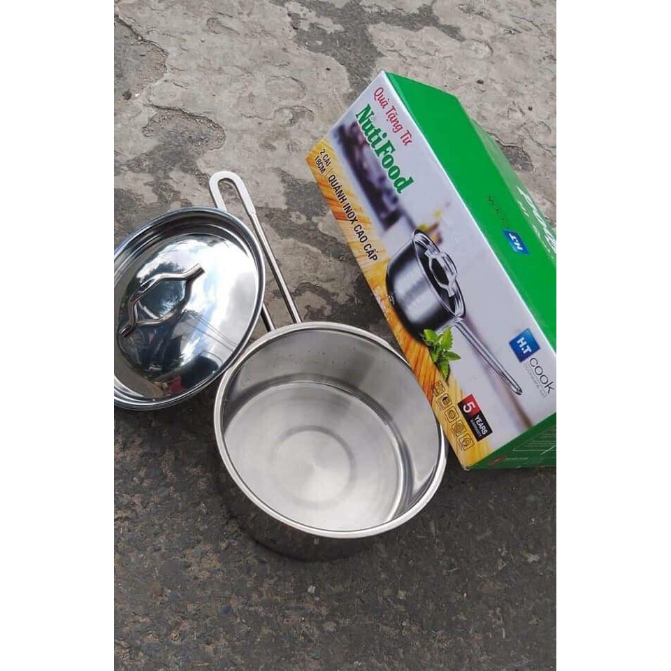 QUÁNH INOX CAO CẤP 18CM, SỬ DỤNG ĐƯỢC TRÊN BẾP TỪ -  NUTIFOOD - Khuyến Mại