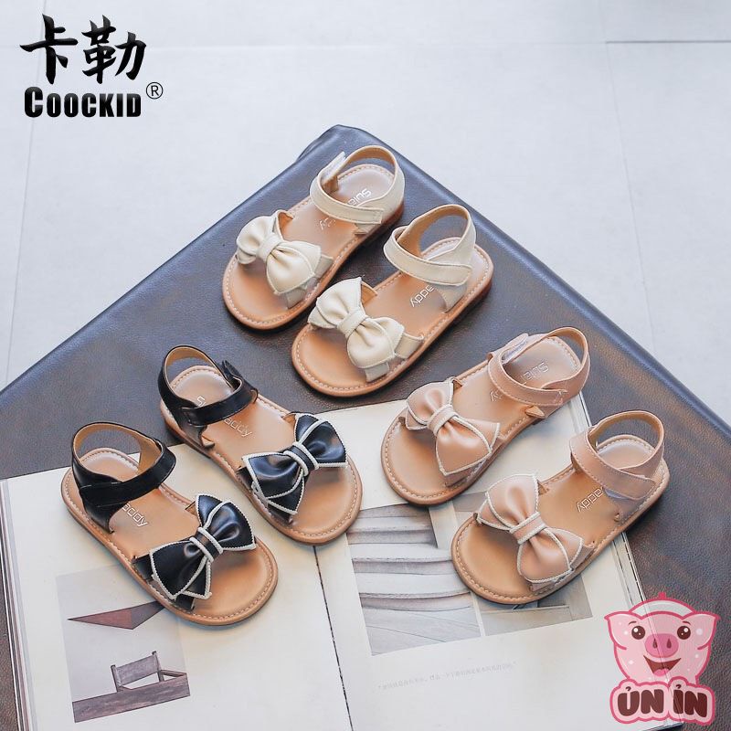 Dép sandal bé gái - Giày sandal chất da PU siêu mềm nhẹ phối Nơ viền thêu cho bé từ 2-8 tuổi mới nhất M63