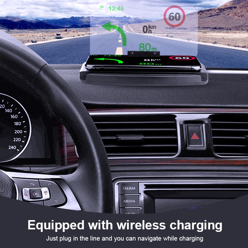 Phổ Xe GPS HUD Đầu Lên Hiển Thị Chuyển Hướng Người Giữ Điện Thoại Đứng Máy Chiếu