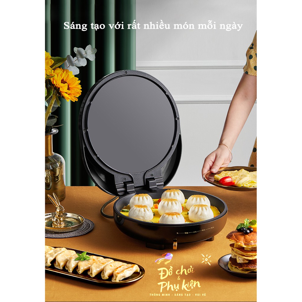 Chảo nướng điện 2 mặt đa năng - Bề mặt chống dính - Chiên - Nướng BBQ - Làm bánh pancake - Bảo hành 1 năm