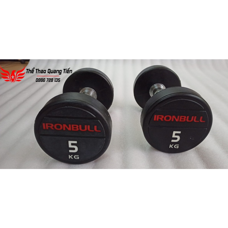 Tạ tay thép bọc cao su IronBull IR04 nhập khẩu 5kg ( giá 1 quả )