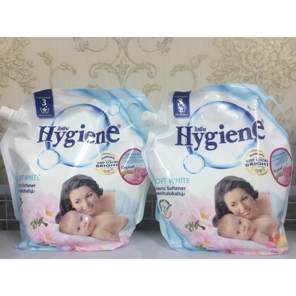 Nước xả vải túi Hygiene 1800ml mầu trắng