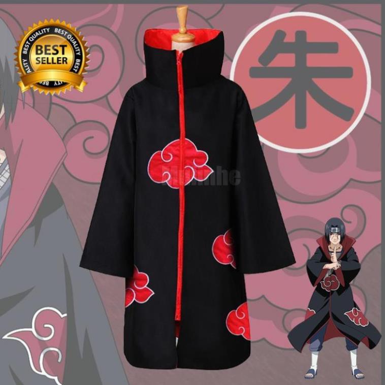 Áo choàng Akatsuki Cosplay phim Naruto- áo Anime đẹp giá rẻ chất lượng