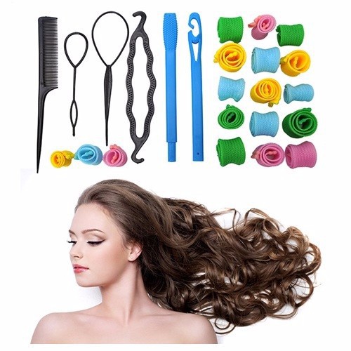 Bộ uốn tóc không nhiệt Magic Roller + 4 dụng cụ tạo kiểu