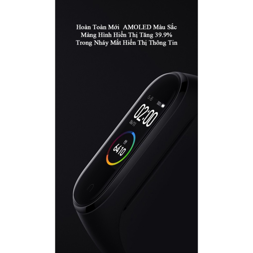 RINH HÀNG VỀ # XiaoMi MiBand 4 đồng hồ thông minh band AI Màng hình 7 sắc Đo nhịp tim đo huyết bước chân app tập thể dục