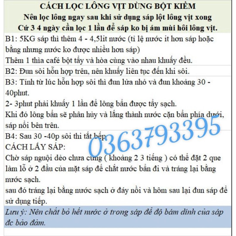 Bột tẩy lông