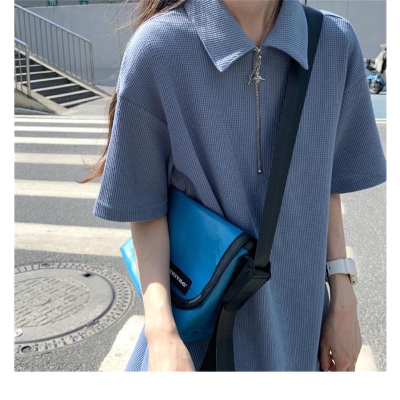 [Spot] Chân Váy Chữ A Dáng Rộng Dài Qua Gối Viền Xếp Nếp Màu Xanh Bạc Hà Đơn Giản Phong Cách Hàn Quốc Thời Trang