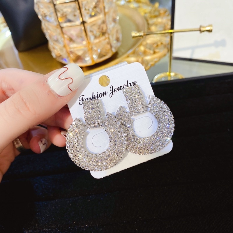 Bông tai đá đi tiệc cao cấp