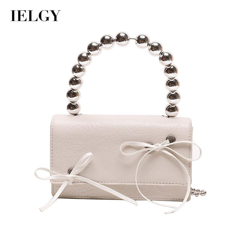 Túi IELGY đeo chéo tay cầm ngọc trai nhân tạo cao cấp cho nữ