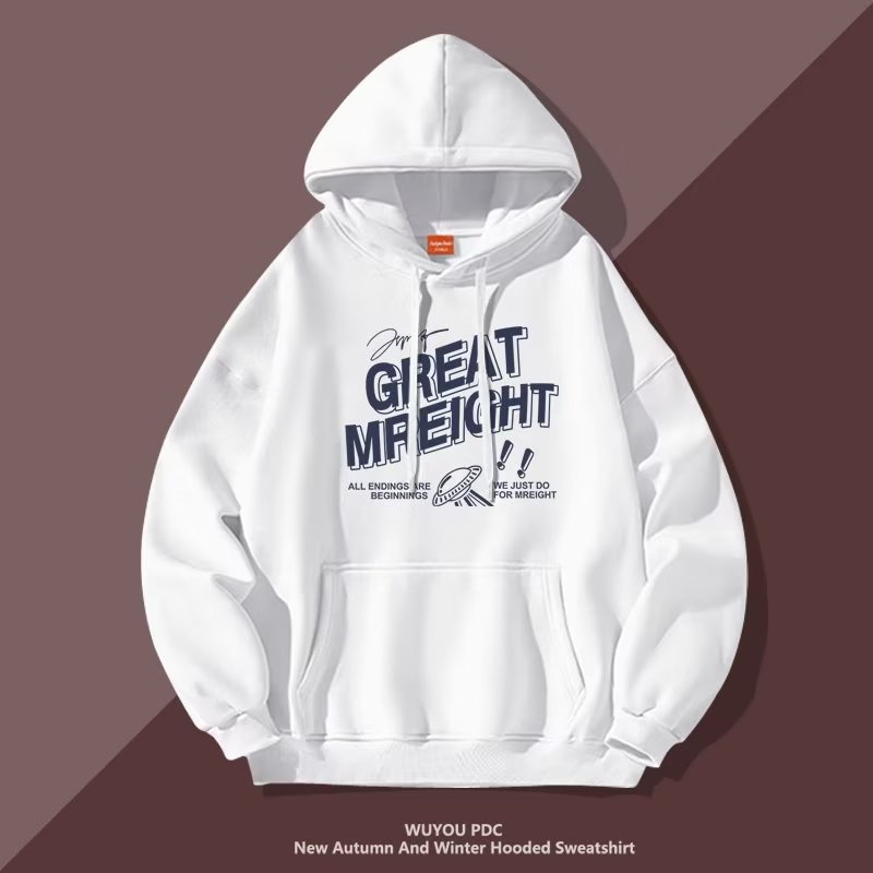 Kích Thước M-8XL. Áo hoodie Tay Dài Dáng Rộng In Chữ Tiếng Anh Đơn Giản Thời Trang Thu Đông 2022