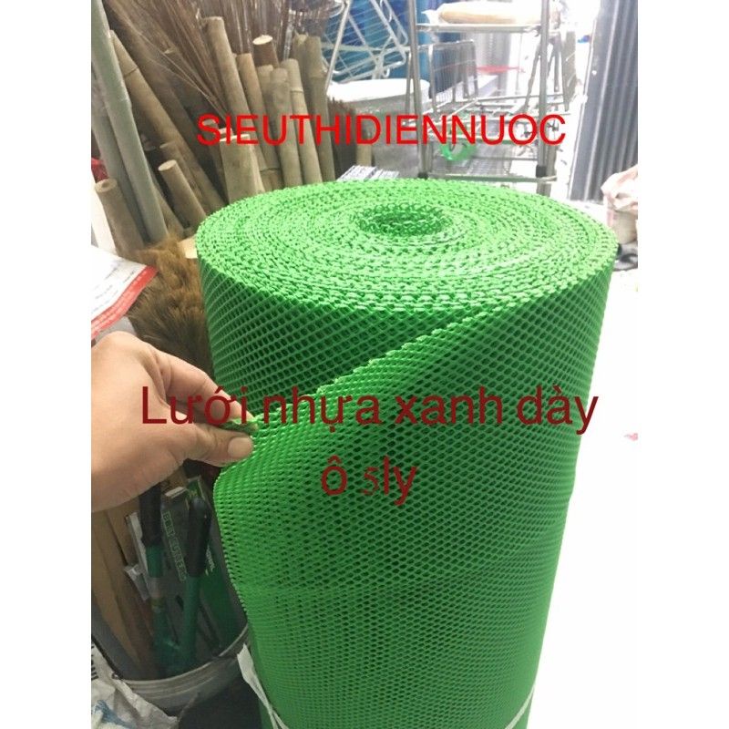 Lưới nhựa xanh dày ô 5ly _2 ly