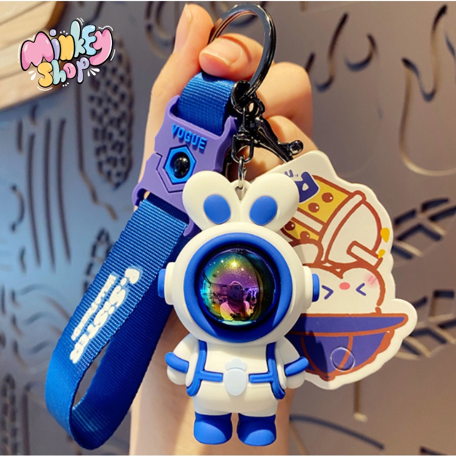 Móc Khóa Đẹp Hình Thỏ Phi Hành Gia Dễ Thương phụ kiện Túi Xách -Minkey