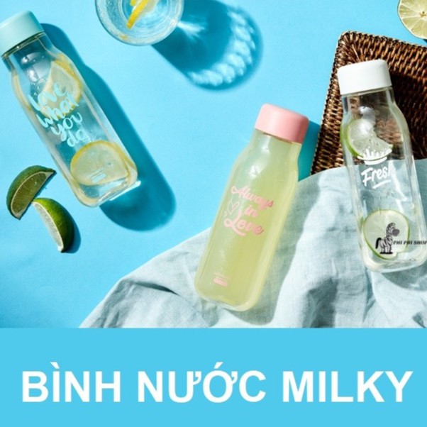 Bình nước Lock&amp;Lock Milky dung tích 500ml nhựa PET BPA Free HAP654