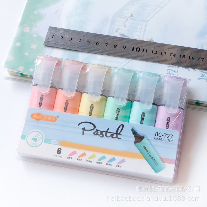 Bút Highlight Pastel BC727 Decorme Đánh dấu nhiều màu dùng để trang trí sổ bullet journal Lẻ 1 Bút