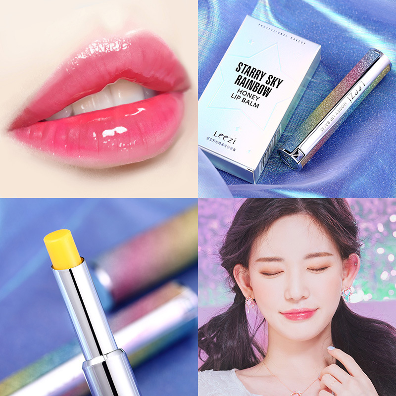 Lezzi Rainbow Starry Sky Lipstick Color Change Lipstick Color Switch Long Lasting Moisturizing