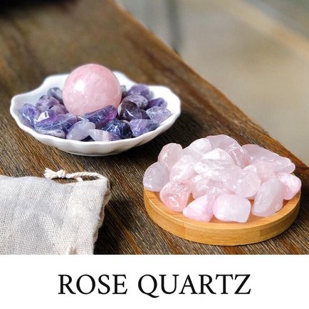 Đá thạch anh hồng Rose Quartz size 1-2cm chất lượng cao