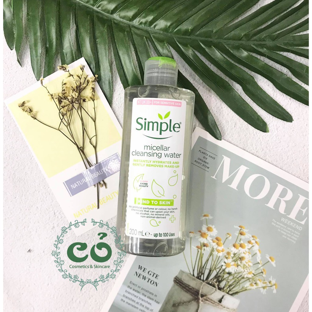 [Mã 44FMCGSALE giảm 8% đơn 500K] Nước tẩy trang Simple Kind to Skin Micellar Cleansing Water | BigBuy360 - bigbuy360.vn