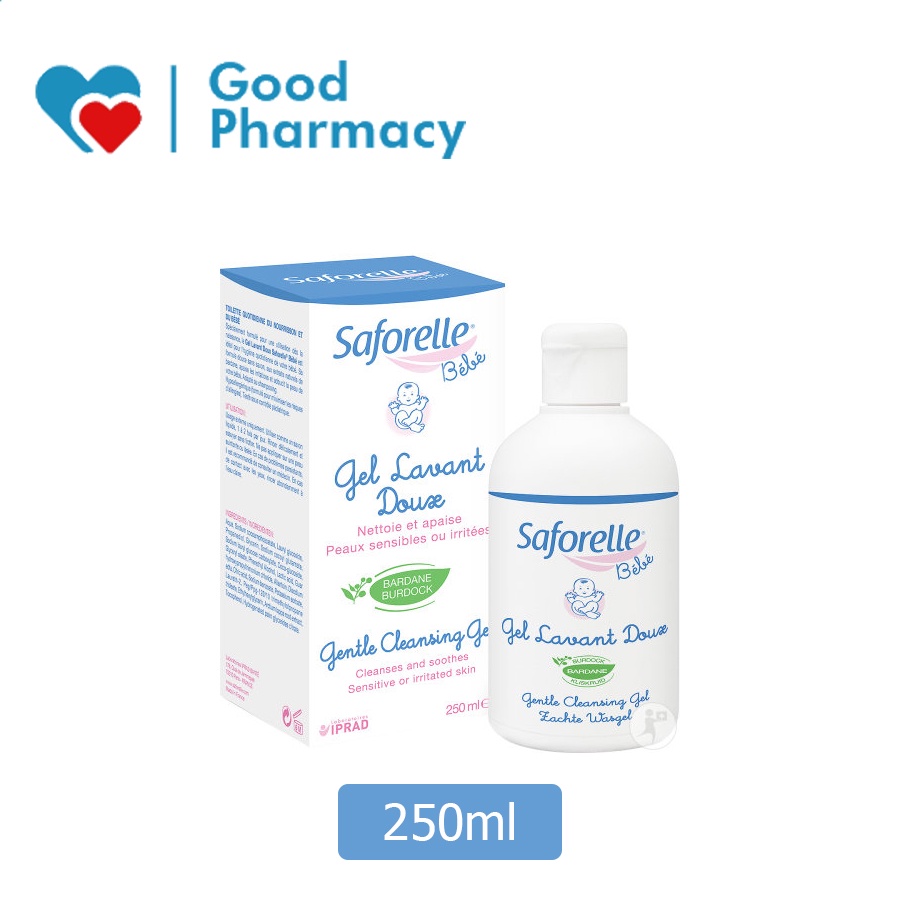 Gel tắm giúp làm sạch dịu nhẹ cho bé Saforelle Bebe - Chai 250ml