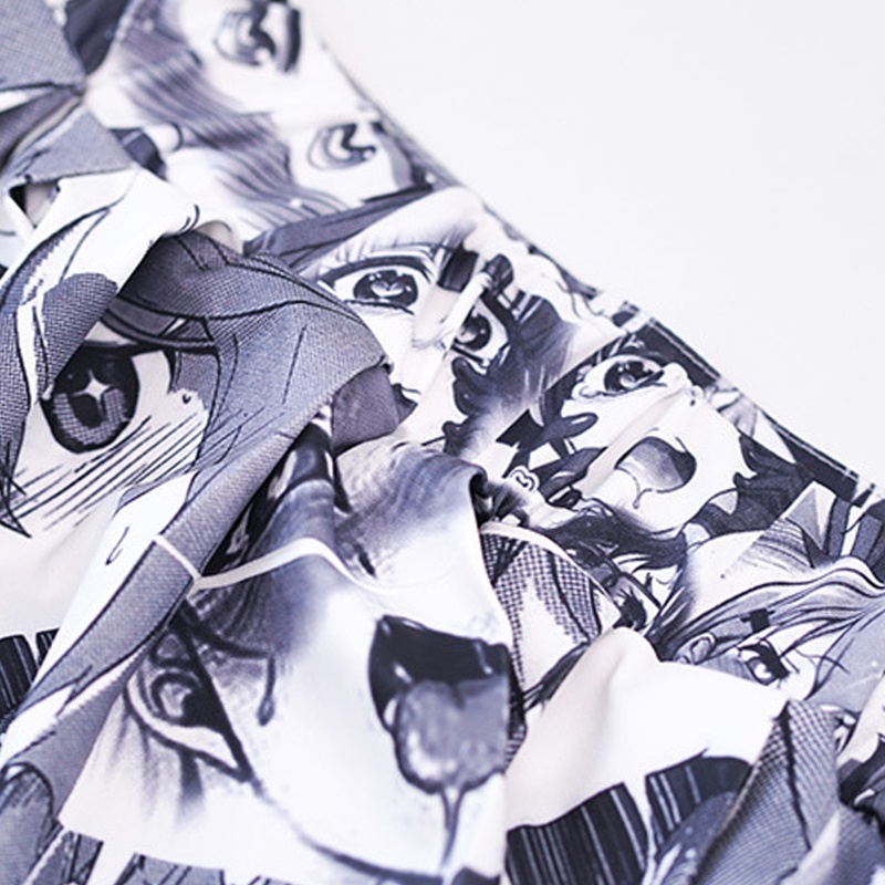 Chân Váy Chữ A Xếp Ly Lưng Vừa In Họa Tiết Hoạt Hình Phong Cách Harajuku Nhật Bản Cho Nữ