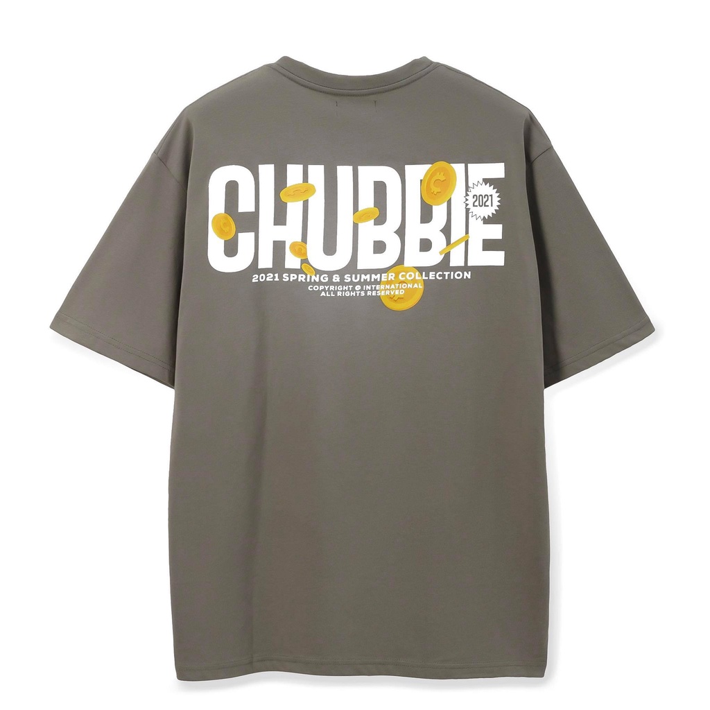 Áo thun tay lỡ CHUBBIE phông Unisex nam nữ Cotton 250gsm oversize form rộng Coin T-Shirt