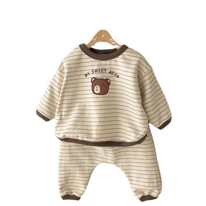 Bộ Áo Sweater In Hình Gấu Hoạt Hình Phong Cách Hàn Quốc Thời Trang Mùa Thu 2022 Cho Bé