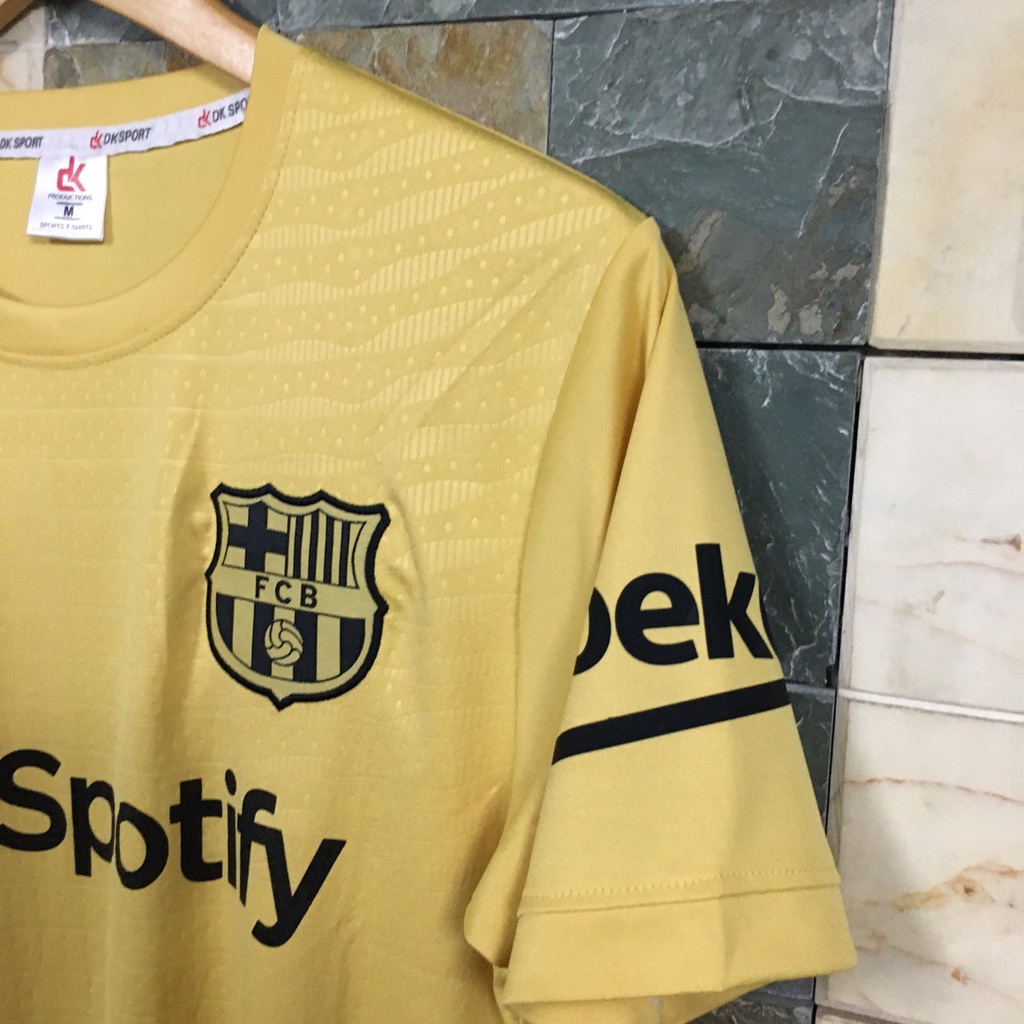 Bộ quần áo đá banh Barcelona Vàng đồng 2023-FLG
